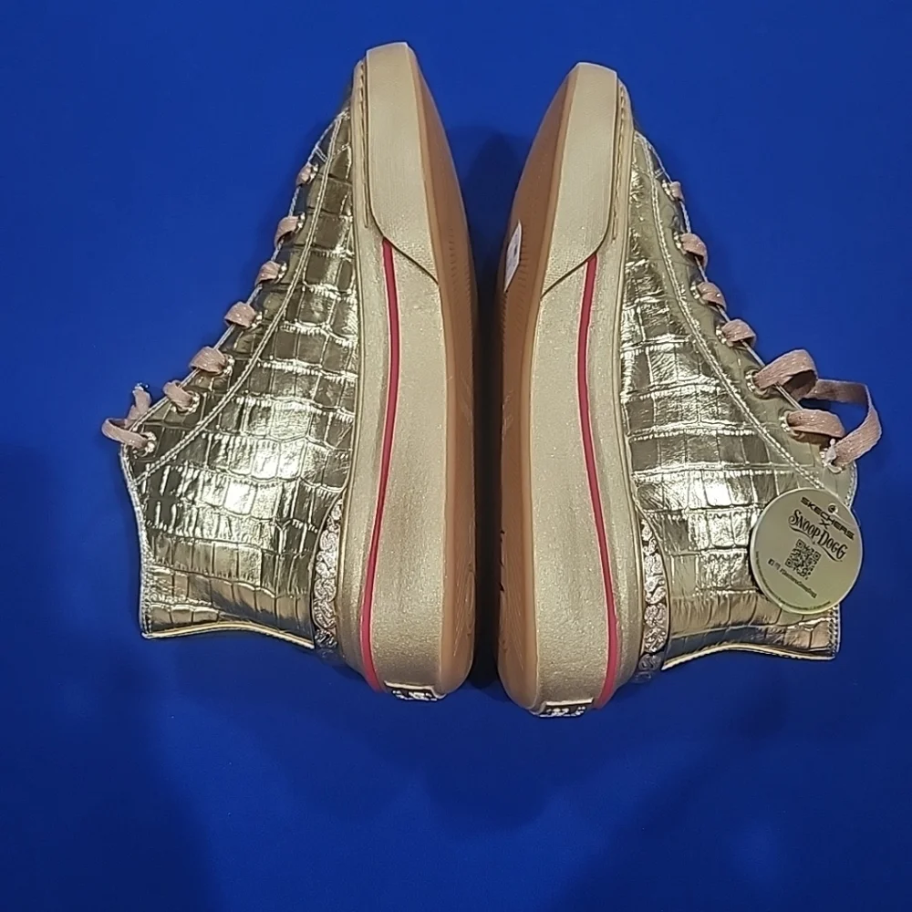 Skechers x Snoop Dogg (MENS 7 / W 8) Gold Medal Sneakers 2024 Collab Metallic - Picture 6 of 10